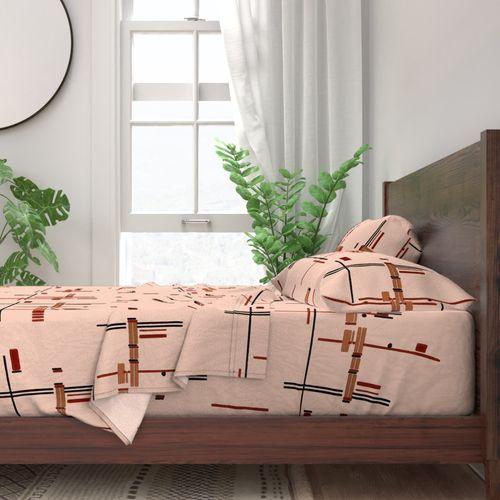 Drago Lago Peach  Sheet Set on Isabella