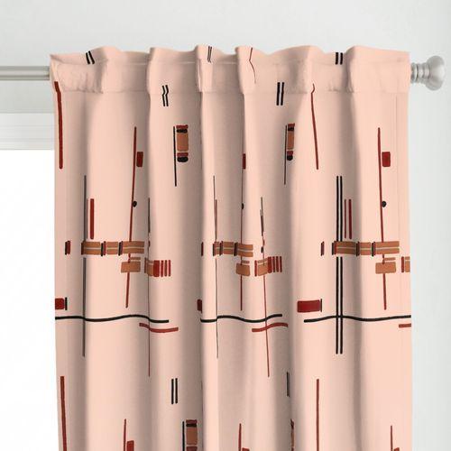 Drago Lago Peach  Curtain Panel on Lexington