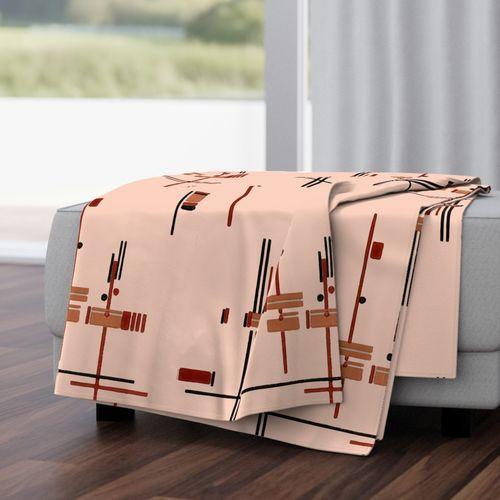 Drago Lago Peach Throw Blanket on Vitali