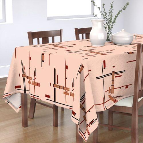 Drago Lago Peach Rectangular Table Cloth