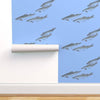 Chiba Shores Deep Blue Ocean Durable Vinyl Wallpaper