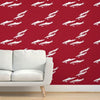Chiba Bay Red Durable Vinyl Wallpaper