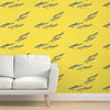 Chiba Shores Sunshine Yellow Durable Vinyl Wallpaper
