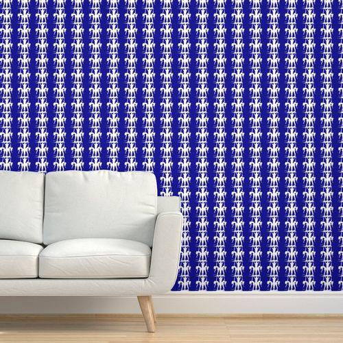 Swim Time Blue Durable Vinyl Wallpaper