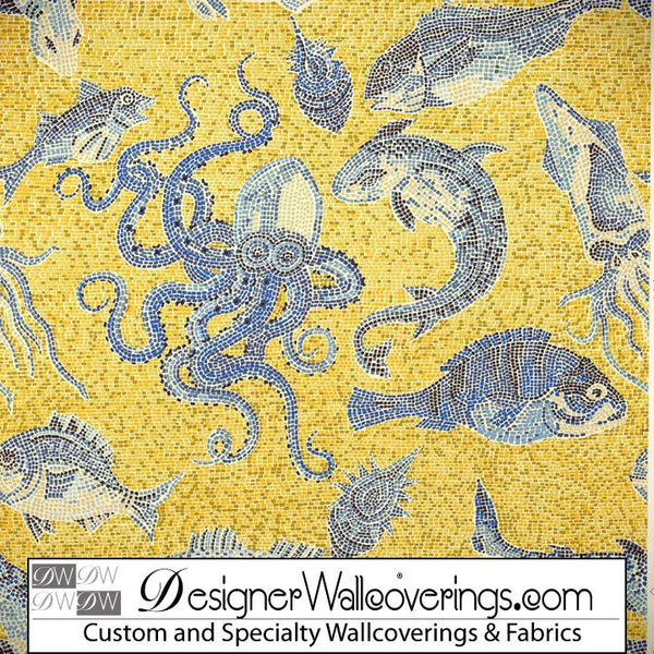 Under the Sea Wallpaper - Mosaic Tile Effect