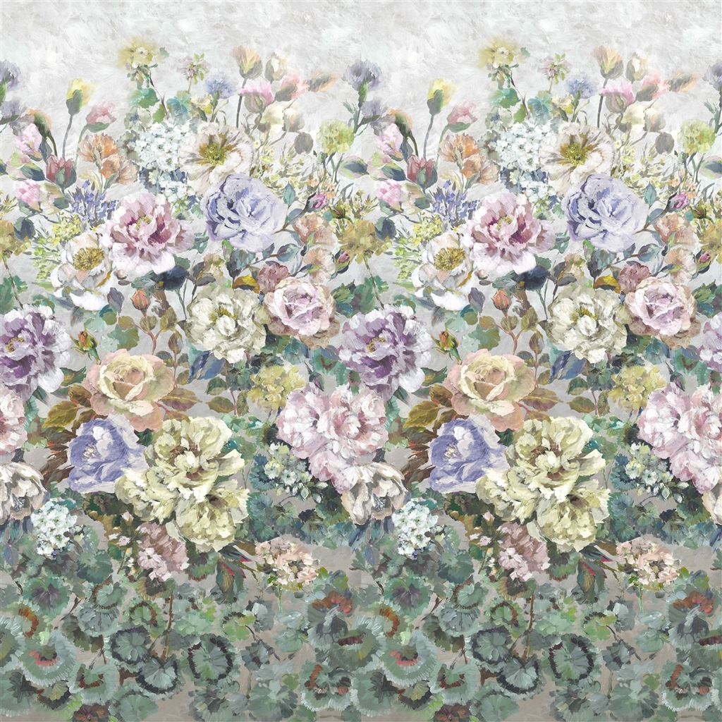 Grandiflora Rose  Heather Wallpaper | Designers Guild