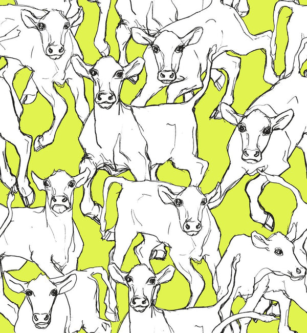 Iltavilli Wallcovering Lime Green| Marimekko Exclusive
