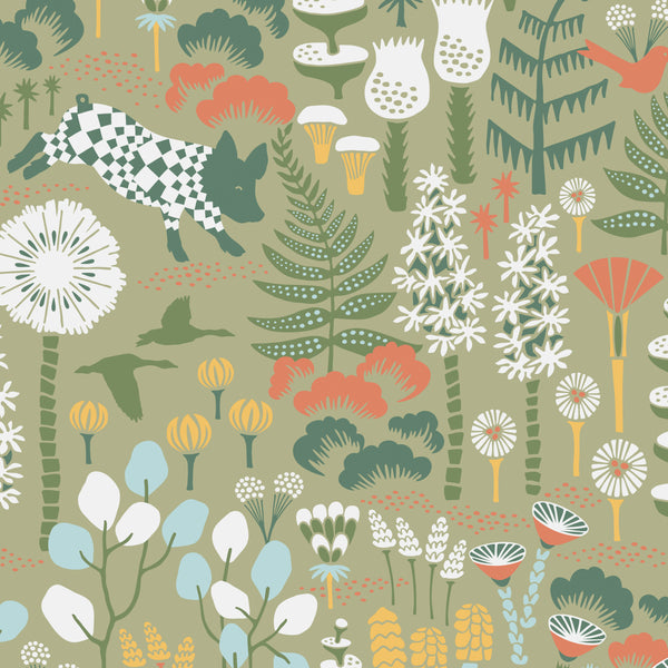 Hoppmosse - Sage Wallcovering | Schumacher