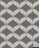 Petals Grey Ogee Wallpaper