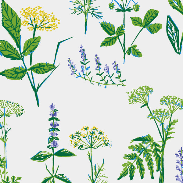 Köksväxter, Leaf Wallcoverings | Schumacher