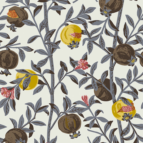 Granatapple - Slate and Ochre Wallcovering | Schumacher