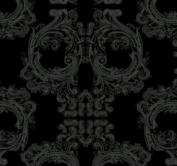 Skull Damask - Version 1.0 - 10" H Repeat - Textured Grey