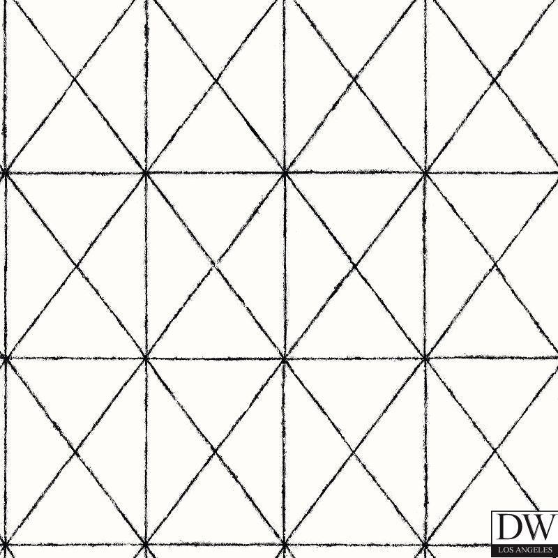 Intersection Black Geometric Wallpaper