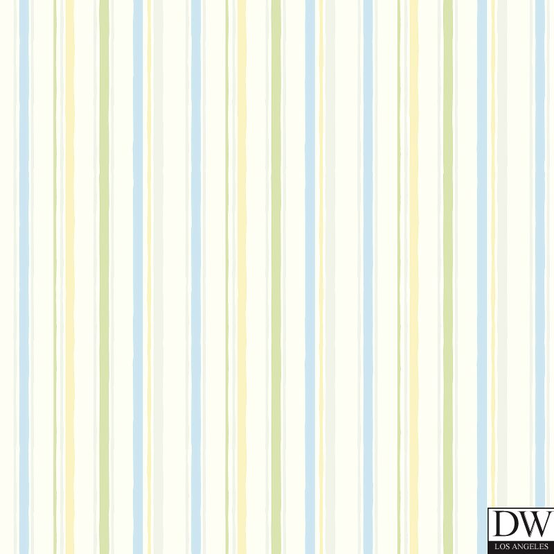 Macey Yellow Wiggle Stripe Wallpaper