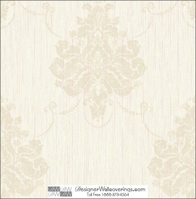 Dudley Damask Tone on Tone Stripe Wallcovering