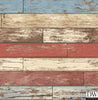 Scrap Wood Red Weathered Texture Wallpaper