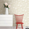 Meadow Taupe Animals Wallpaper