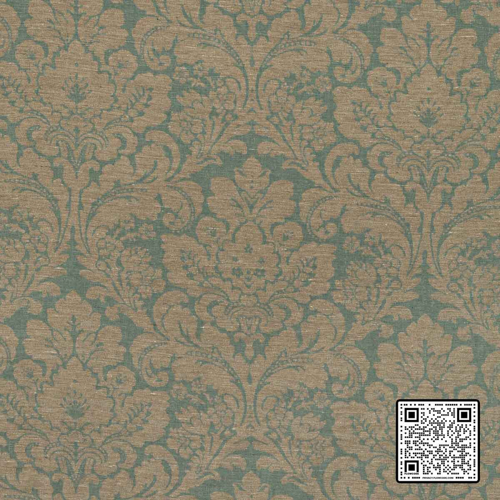  ACANTHUS DAMASK LINEN BLUE BEIGE BLUE MULTIPURPOSE available exclusively at Designer Wallcoverings