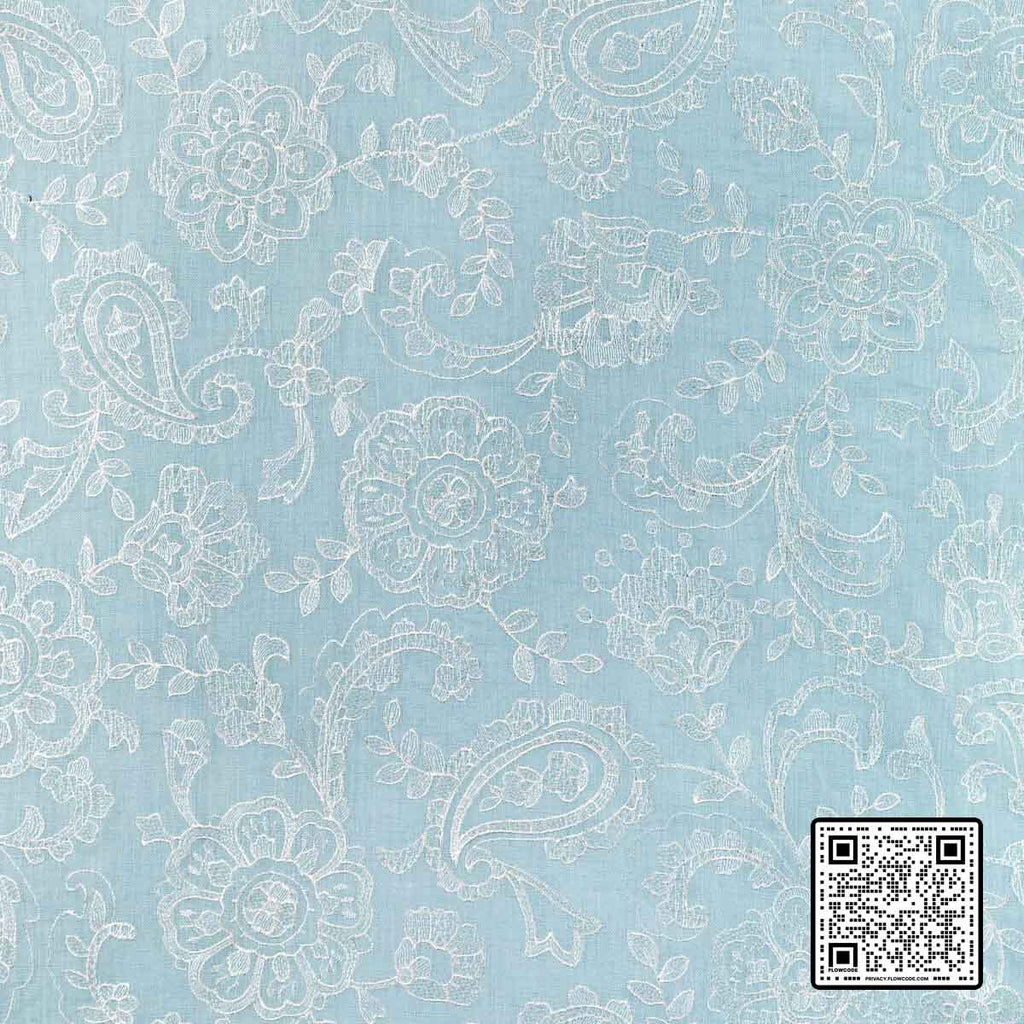  VARLEY SHEER LINEN - 77%;RAYON - 23% BLUE WHITE BLUE DRAPERY available exclusively at Designer Wallcoverings