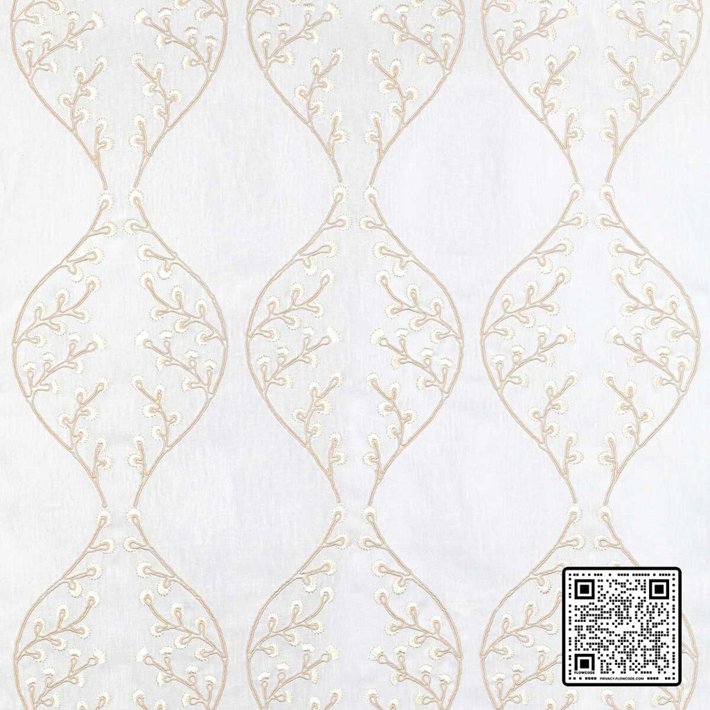  LILLIE SHEER VISCOSE - 40%;COTTON - 35%;POLYESTER - 25% WHITE BEIGE  DRAPERY available exclusively at Designer Wallcoverings