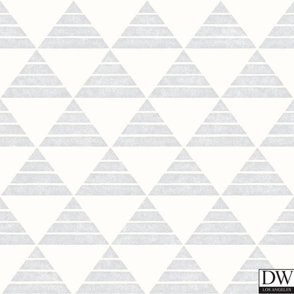 Summit Light Grey Triangle Wallpaper