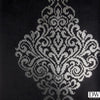 Lux Charcoal Foil Damask Wallpaper