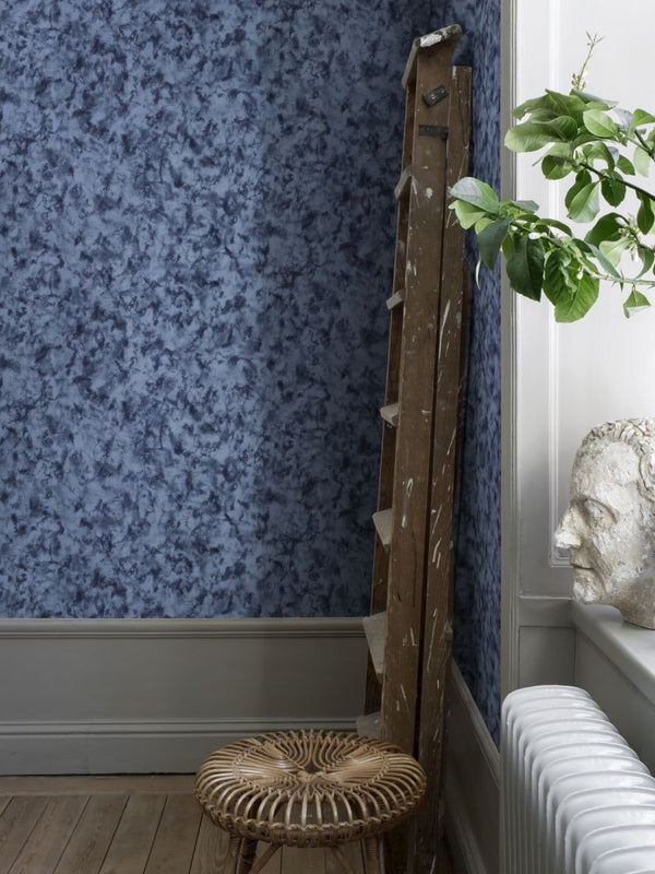 Hannes dark blue Wallcovering | Sandberg