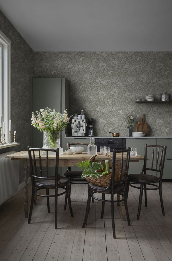 Malin - Sage Green Wallcovering | Sandberg