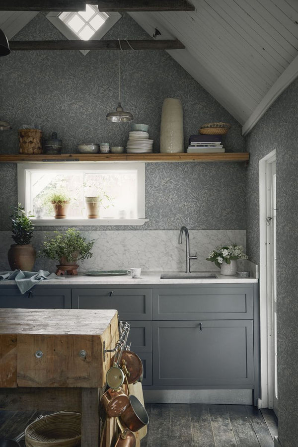 Malin - Mineral Gray Wallcovering | Sandberg
