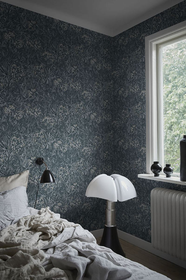 Malin - Indigo Blue Wallcovering | Sandberg