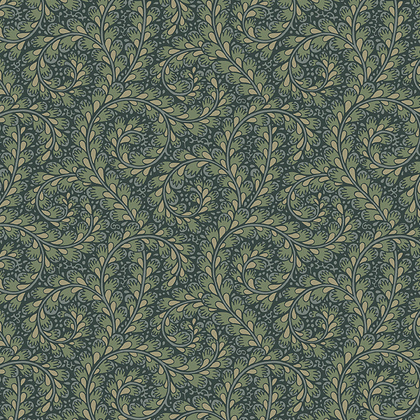 Wild Ferns - Spruce Wallcovering | Schumacher