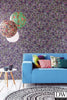 Lantana Grass Bohemian Floral Wallpaper