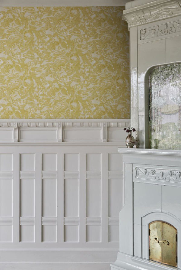Marion yellow Wallcovering | Sandberg