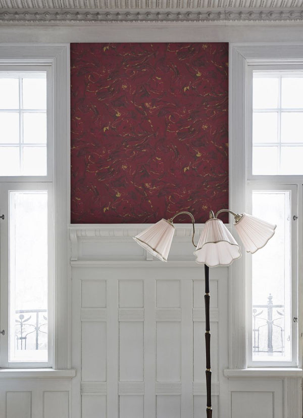 Marion - Red Wallcovering | Sandberg