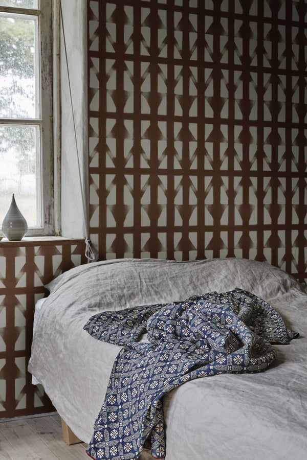 Shibori - Red Wallcovering | Sandberg