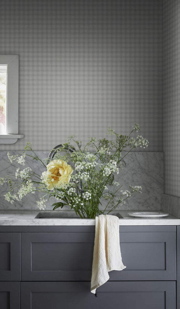 Herman - Misty Blue Wallcovering | Sandberg