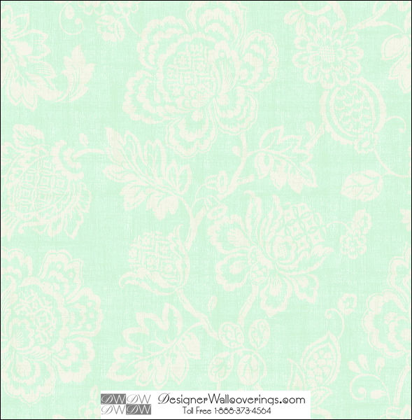Chatham Damask Linen Flower Tone on Tone Wallcovering