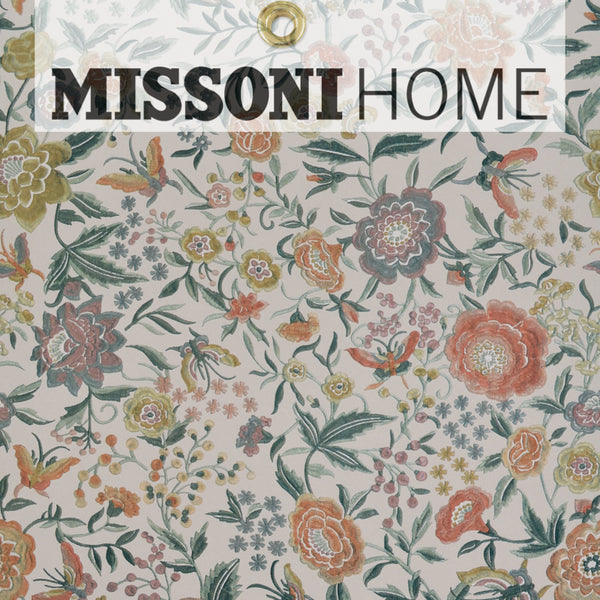 Missoni Home Oriental Garden Wallpaper - Cream/Jade/Mauve