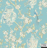 Serenity Turquoise Lanterns Wallpaper