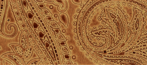 Prive - Paisley Faux Leather - Caramel