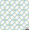 Palladian Teal Links Wallpaper