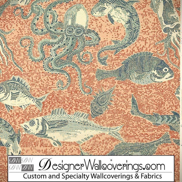 Under the Sea Wallpaper - Mosaic Tile Effect
