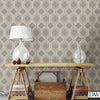 Linkage Brown Trellis Wallpaper