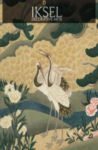 Japanese Cranes Chinoiserie Wall Panels