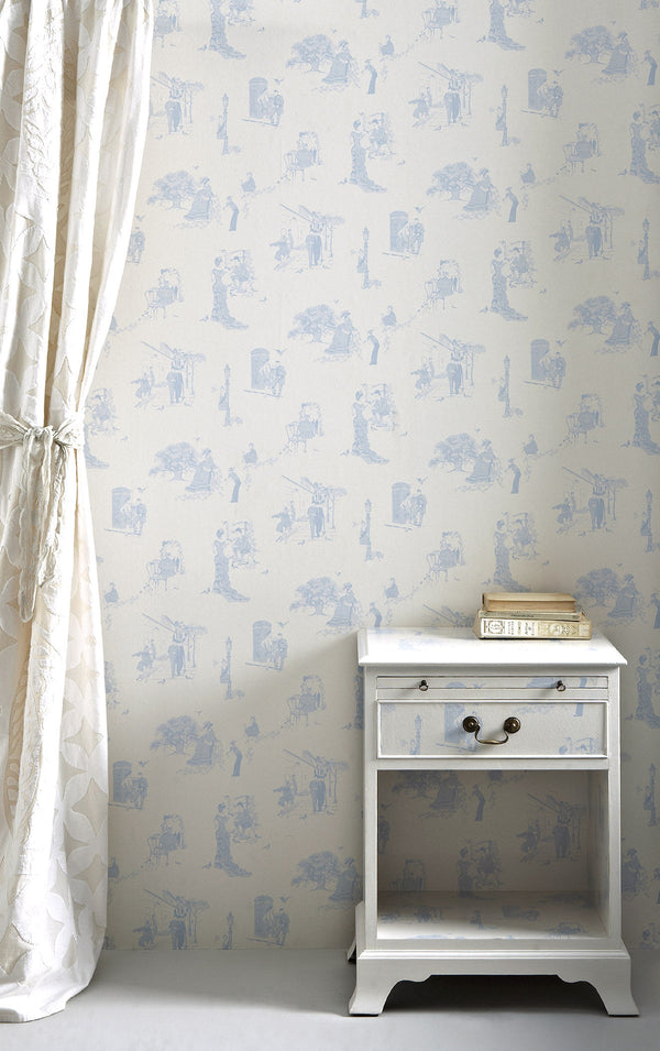 Promenade - City Toile de Joi -Wedgewood Blue | British Walls