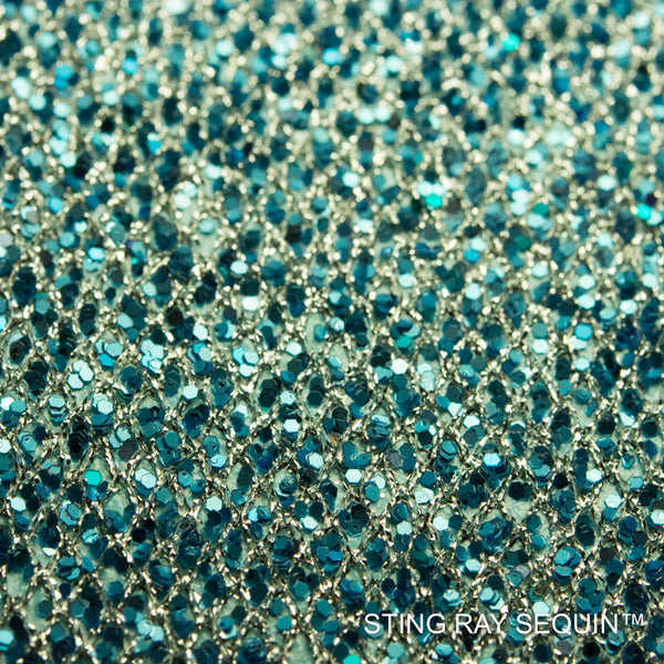 Sting Ray Sequin - Blue Silver | Glitter Walls