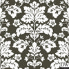 Camila Black Modern Damask Wallpaper Wallpaper