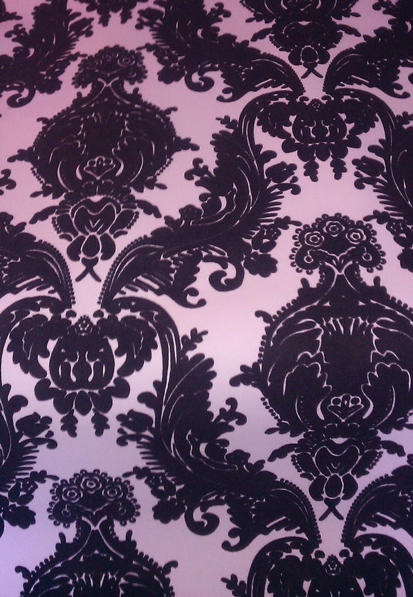 Flocked Velvet Velour Designer Wallcoverings and Fabrics