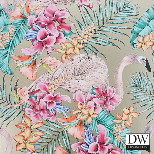 Exotica Flamingo Wallpaper