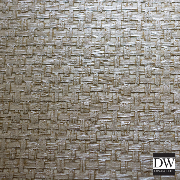 Topanga Canyon Metallic Natural Wallpaper | Phillipe Romano
